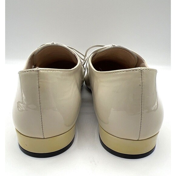 Women's Prada Vernice Soft 2 Oxford Cream Patent Leather New without Tags EU 40 - Picture 5 of 13